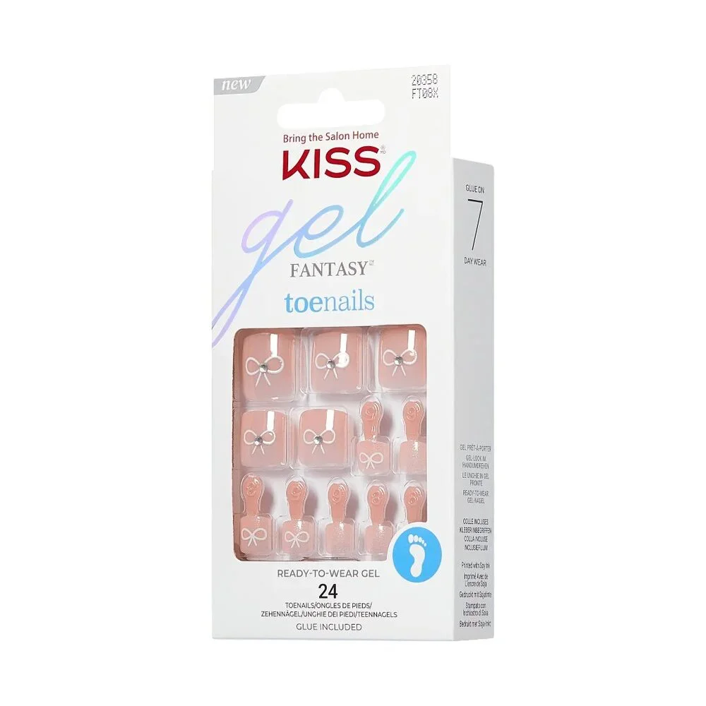 KISS Voguish Fantasy Nails Real Short Length & Toenails Pedicure Kit Set